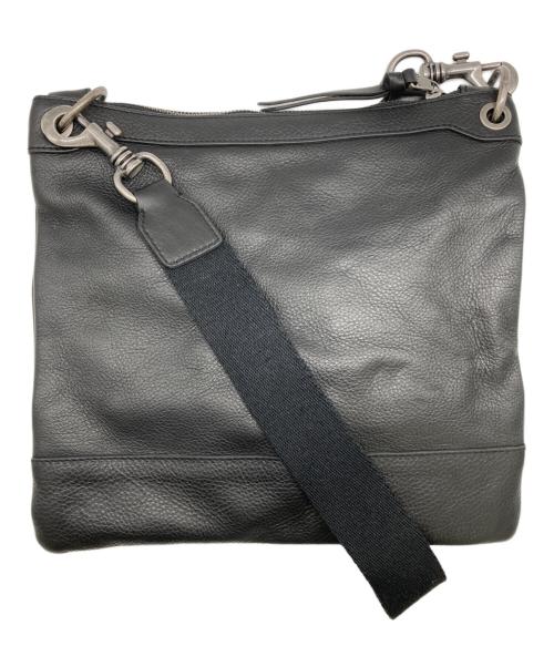 DOLCE & GABBANA（ドルチェ＆ガッバーナ）DOLCE & GABBANA (ドルチェ＆ガッバーナ) レザーショルダーバッグ ブラックの古着・服飾アイテム