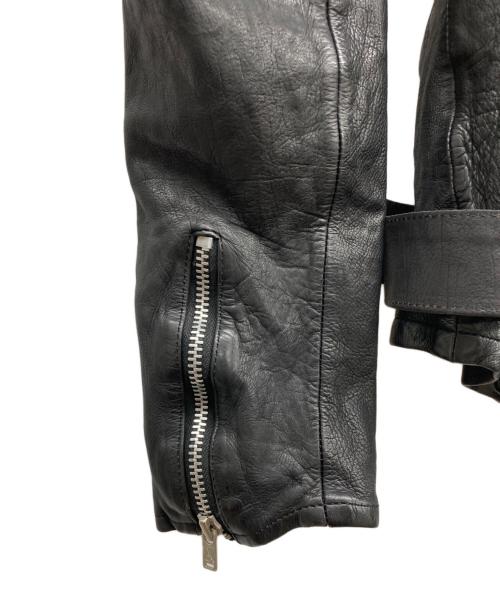 BACK RUSH（バックラッシュ）BACK RUSH (バックラッシュ) ダブルライダース ドイツカーフ製品染め ブラック サイズ:Mの古着・服飾アイテム