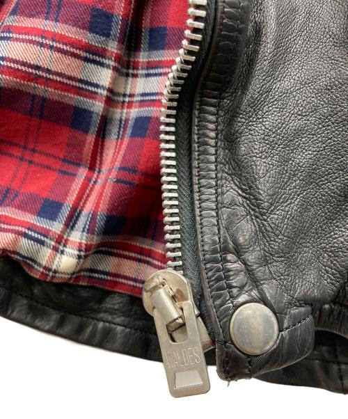 BACK RUSH（バックラッシュ）BACK RUSH (バックラッシュ) ダブルライダース ドイツカーフ製品染め ブラック サイズ:Mの古着・服飾アイテム