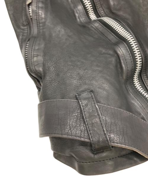 BACK RUSH（バックラッシュ）BACK RUSH (バックラッシュ) ダブルライダース ドイツカーフ製品染め ブラック サイズ:Mの古着・服飾アイテム