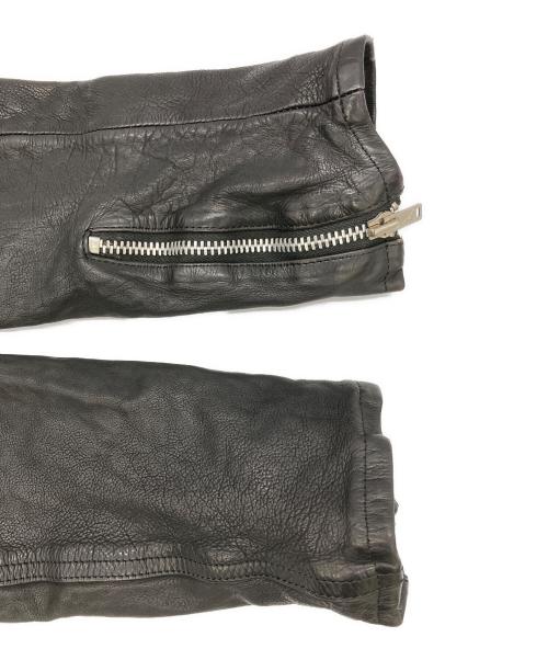 BACK RUSH（バックラッシュ）BACK RUSH (バックラッシュ) ダブルライダース ドイツカーフ製品染め ブラック サイズ:Mの古着・服飾アイテム