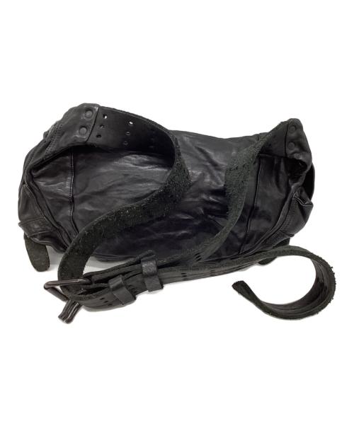 BACK LASH（バックラッシュ）BACK LASH (バックラッシュ) レザーショルダーバッグ ブラックの古着・服飾アイテム