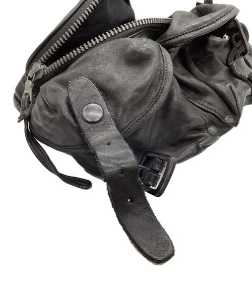 BACK LASH（バックラッシュ）BACK LASH (バックラッシュ) レザーショルダーバッグ ブラックの古着・服飾アイテム