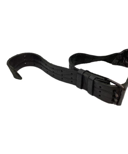 BACK LASH（バックラッシュ）BACK LASH (バックラッシュ) レザーショルダーバッグ ブラックの古着・服飾アイテム