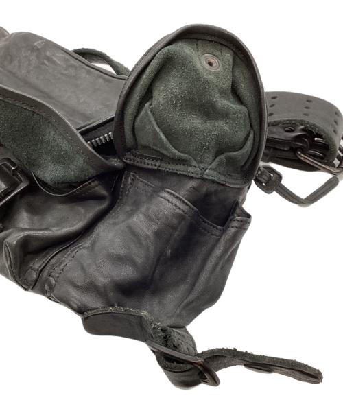 BACK LASH（バックラッシュ）BACK LASH (バックラッシュ) レザーショルダーバッグ ブラックの古着・服飾アイテム