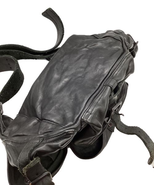 BACK LASH（バックラッシュ）BACK LASH (バックラッシュ) レザーショルダーバッグ ブラックの古着・服飾アイテム