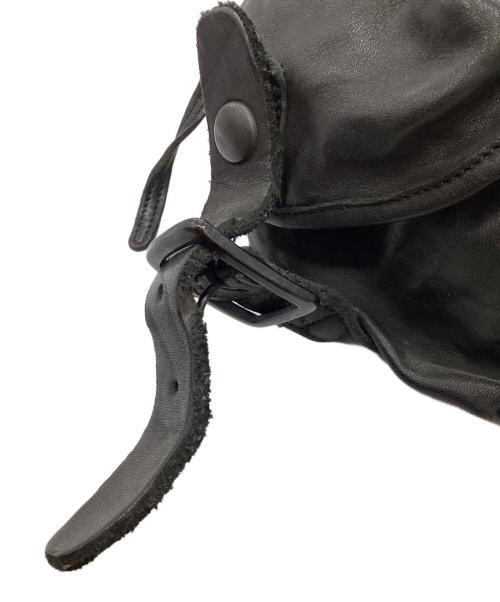 BACK LASH（バックラッシュ）BACK LASH (バックラッシュ) レザーショルダーバッグ ブラックの古着・服飾アイテム