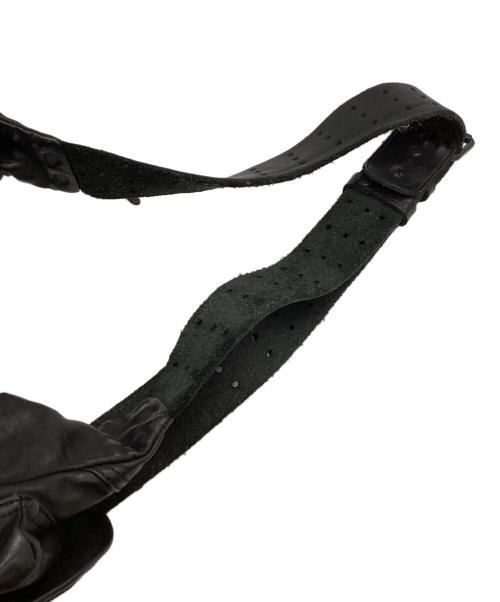 BACK LASH（バックラッシュ）BACK LASH (バックラッシュ) レザーショルダーバッグ ブラックの古着・服飾アイテム