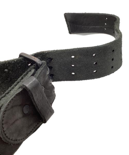 BACK LASH（バックラッシュ）BACK LASH (バックラッシュ) レザーショルダーバッグ ブラックの古着・服飾アイテム