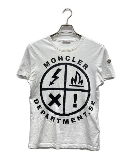 MONCLER（モンクレール）MONCLER (モンクレール) ロゴTシャツ ホワイト サイズ:XSの古着・服飾アイテム