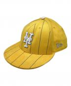 New Era×stussyニューエラ×ステューシー）の古着「ベースボールキャップキャップ」｜イエロー