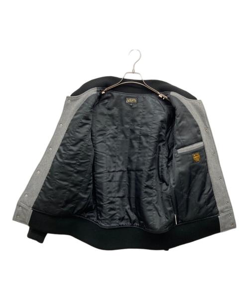 SKULL WORKS（スカルワークス）SKULL WORKS (スカルワークス) 切替レザースタジャン グレー サイズ:Mの古着・服飾アイテム