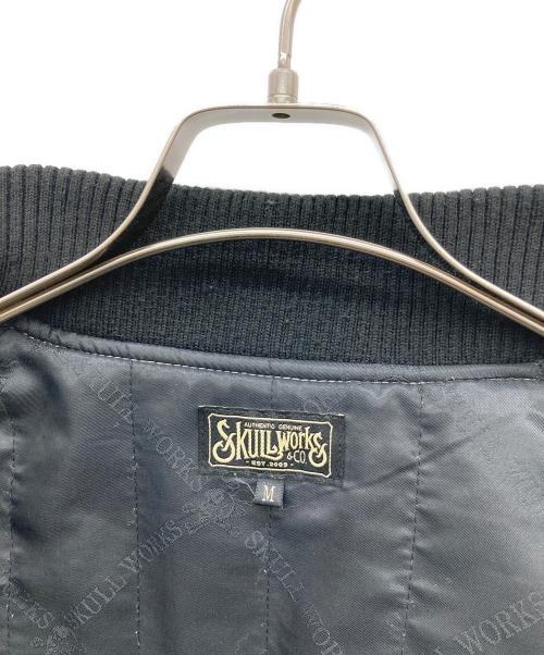 SKULL WORKS（スカルワークス）SKULL WORKS (スカルワークス) 切替レザースタジャン グレー サイズ:Mの古着・服飾アイテム