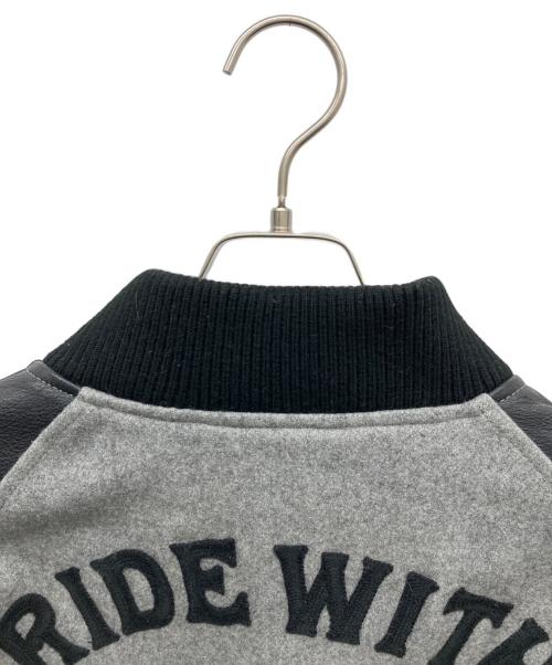 SKULL WORKS（スカルワークス）SKULL WORKS (スカルワークス) 切替レザースタジャン グレー サイズ:Mの古着・服飾アイテム