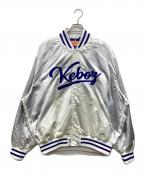 KEBOZケボズ）の古着「ナイロンスタジャン」｜シルバー