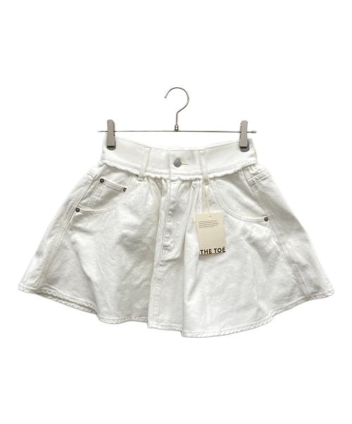 THE TOE（ザ・トゥー）THE TOE (ザ・トゥー) Olympia Denim Skirt ホワイト サイズ:Sの古着・服飾アイテム
