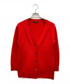 YOKO CHANヨーコチャン）の古着「サイドスリットニットカーディガン」｜レッド