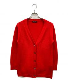 YOKO CHAN（ヨーコチャン）の古着「サイドスリットニットカーディガン」｜レッド