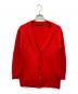 YOKO CHAN（ヨーコチャン）の古着「サイドスリットニットカーディガン」｜レッド