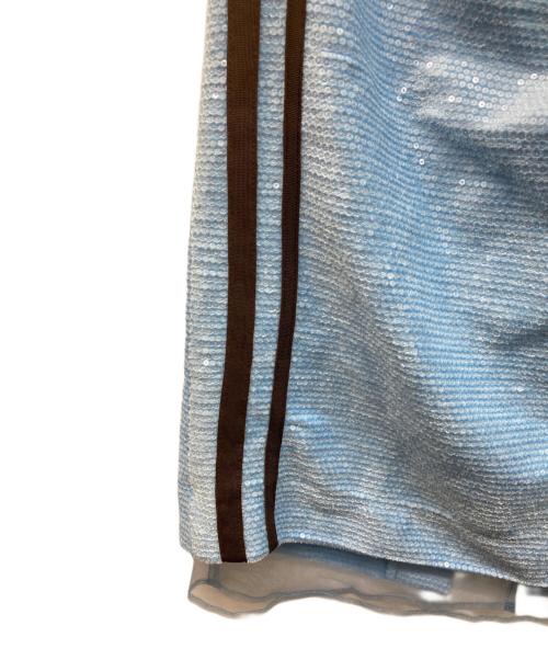 MAISON SPECIAL（メゾンスペシャル）MAISON SPECIAL (メゾンスペシャル) Sequins Side Line Track Skirt スカイブルー サイズ:FREEの古着・服飾アイテム