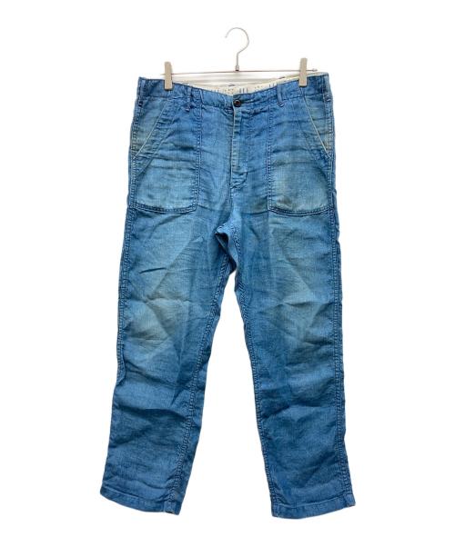 orSlow（オアスロウ）orSlow (オアスロウ) リネンベイカーパンツ ブルー サイズ:JPN L(3)の古着・服飾アイテム