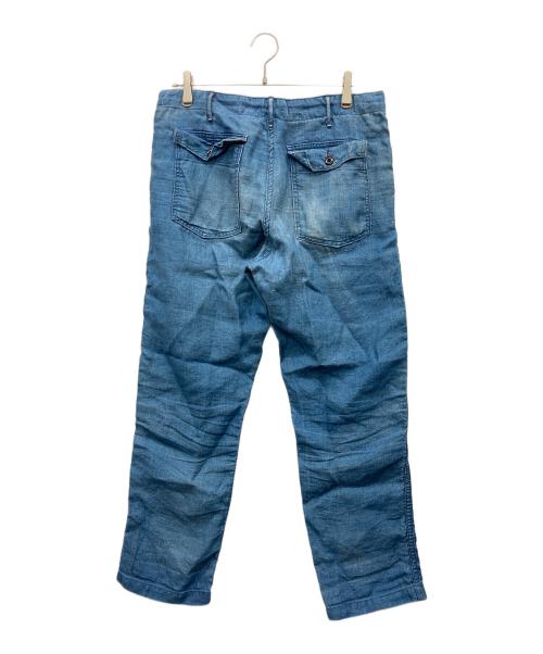 orSlow（オアスロウ）orSlow (オアスロウ) リネンベイカーパンツ ブルー サイズ:JPN L(3)の古着・服飾アイテム