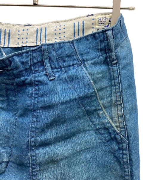 orSlow（オアスロウ）orSlow (オアスロウ) リネンベイカーパンツ ブルー サイズ:JPN L(3)の古着・服飾アイテム