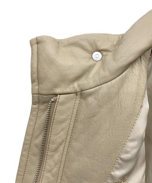 BALMAIN（バルマン）BALMAIN (バルマン) ラムレザースタンドカラーコート ベージュ サイズ:13の古着・服飾アイテム