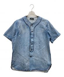 DIESEL（ディーゼル）の古着「マチ付きデニムベースボールシャツ」｜インディゴ