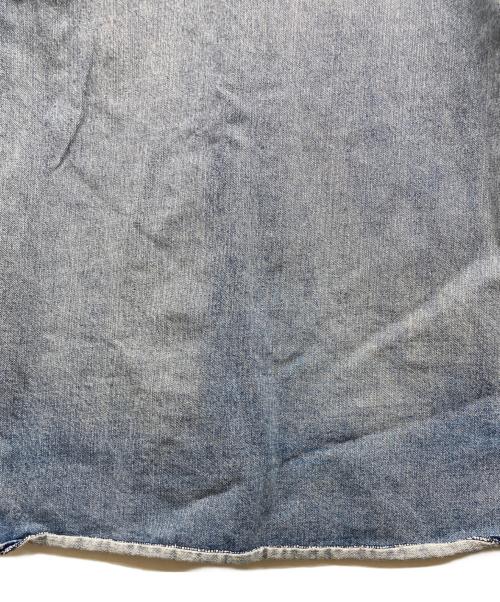 DIESEL（ディーゼル）DIESEL (ディーゼル) マチ付きデニムベースボールシャツ インディゴ サイズ:Mの古着・服飾アイテム
