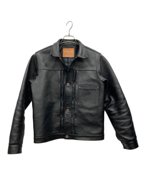 JELADO（ジェラード）JELADO (ジェラード) 44Leather Jacket ホースレザー ブラック サイズ:Mの古着・服飾アイテム