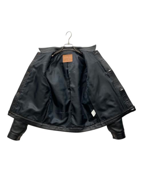 JELADO（ジェラード）JELADO (ジェラード) 44Leather Jacket ホースレザー ブラック サイズ:Mの古着・服飾アイテム