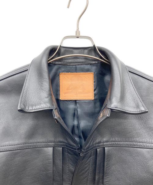 JELADO（ジェラード）JELADO (ジェラード) 44Leather Jacket ホースレザー ブラック サイズ:Mの古着・服飾アイテム