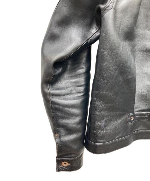 JELADO（ジェラード）JELADO (ジェラード) 44Leather Jacket ホースレザー ブラック サイズ:Mの古着・服飾アイテム