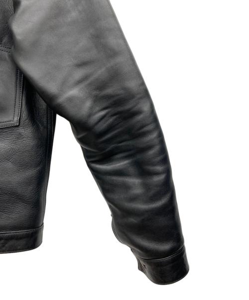 JELADO（ジェラード）JELADO (ジェラード) 44Leather Jacket ホースレザー ブラック サイズ:Mの古着・服飾アイテム