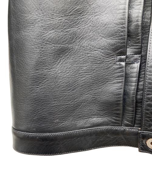 JELADO（ジェラード）JELADO (ジェラード) 44Leather Jacket ホースレザー ブラック サイズ:Mの古着・服飾アイテム