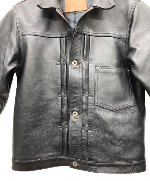 JELADO（ジェラード）JELADO (ジェラード) 44Leather Jacket ホースレザー ブラック サイズ:Mの古着・服飾アイテム