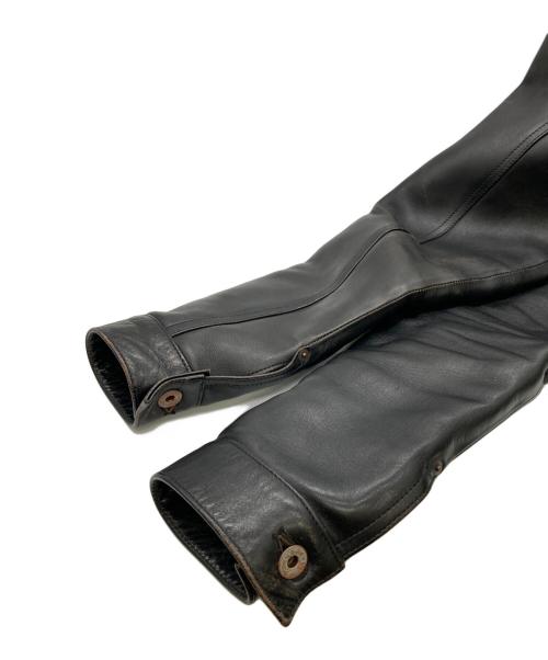 JELADO（ジェラード）JELADO (ジェラード) 44Leather Jacket ホースレザー ブラック サイズ:Mの古着・服飾アイテム
