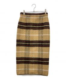 N°21（ヌメロヴェントゥーノ）の古着「チェックウールスカート」｜ベージュ