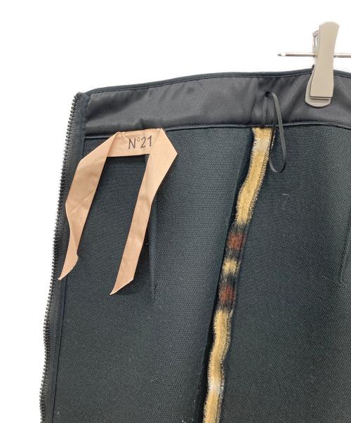 N°21（ヌメロヴェントゥーノ）N°21 (ヌメロヴェントゥーノ) チェックウールスカート ベージュ サイズ:42の古着・服飾アイテム