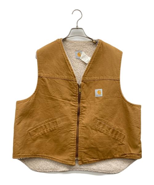CarHartt（カーハート）CarHartt (カーハート) ダック地ベスト ブラウン サイズ:2X-LARGEの古着・服飾アイテム