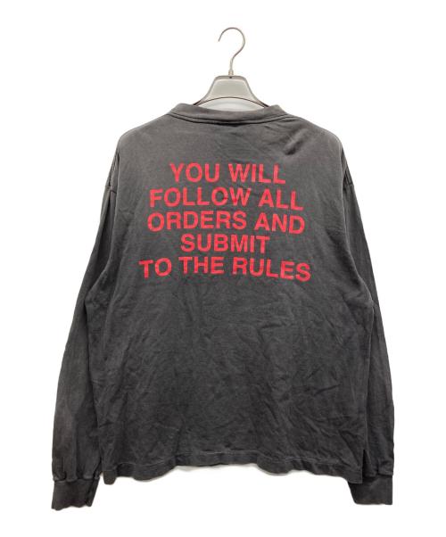 SAINT MICHAEL（セントマイケル）SAINT MICHAEL (セントマイケル) COMPLETE CONTRL KK LS TEE ブラック サイズ:Lの古着・服飾アイテム