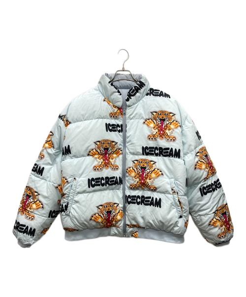 ICE CREAM（アイスクリーム）ICE CREAM (アイスクリーム) リバーシブルタイガーダウンジャケット スカイブルー サイズ:XLの古着・服飾アイテム