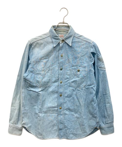 WAREHOUSE（ウエアハウス）WAREHOUSE (ウエアハウス) マチ付シャンブレーシャツ インディゴ サイズ:15-151/2 MEDIUMの古着・服飾アイテム