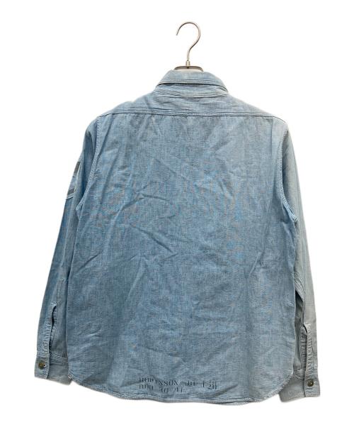 WAREHOUSE（ウエアハウス）WAREHOUSE (ウエアハウス) マチ付シャンブレーシャツ インディゴ サイズ:15-151/2 MEDIUMの古着・服飾アイテム