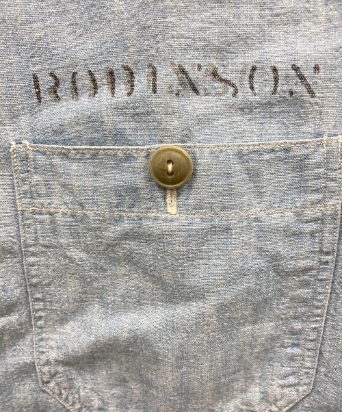 WAREHOUSE（ウエアハウス）WAREHOUSE (ウエアハウス) マチ付シャンブレーシャツ インディゴ サイズ:15-151/2 MEDIUMの古着・服飾アイテム