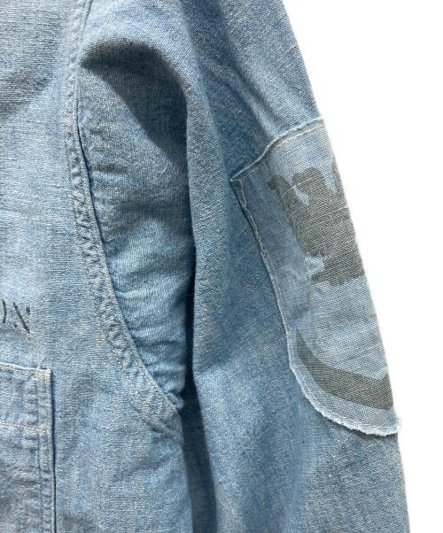 WAREHOUSE（ウエアハウス）WAREHOUSE (ウエアハウス) マチ付シャンブレーシャツ インディゴ サイズ:15-151/2 MEDIUMの古着・服飾アイテム