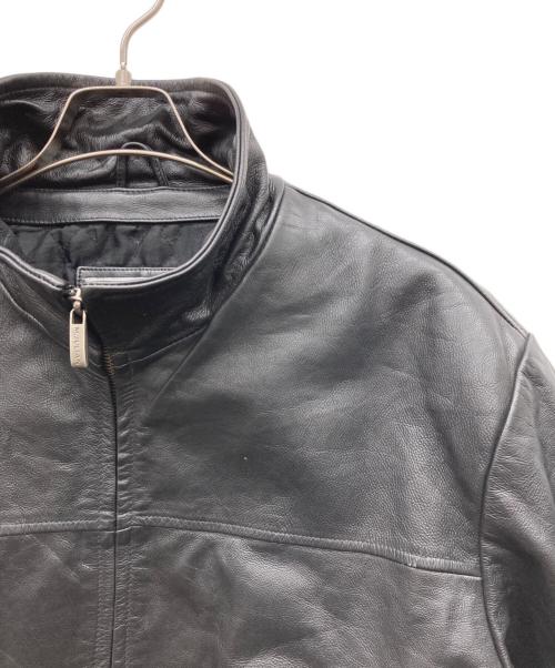 M.JULIAN（エムジュリアン）M.JULIAN (エムジュリアン) ウィルソンレザージャケット ブラック サイズ:Lの古着・服飾アイテム