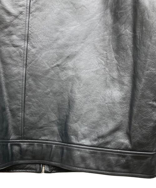 M.JULIAN（エムジュリアン）M.JULIAN (エムジュリアン) ウィルソンレザージャケット ブラック サイズ:Lの古着・服飾アイテム