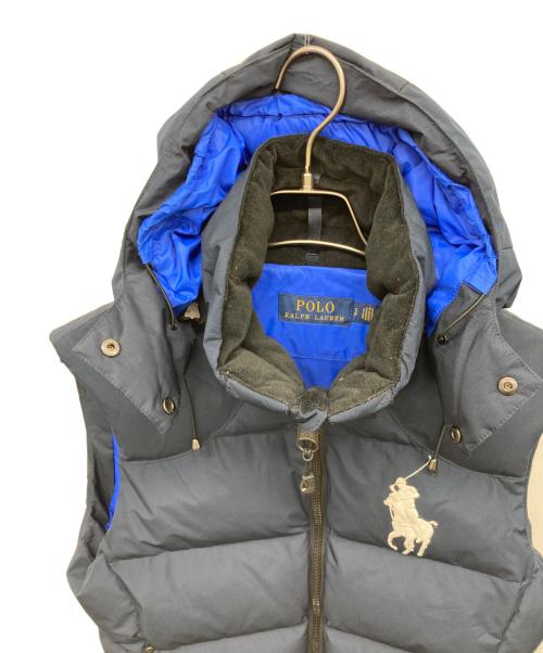 POLO RALPH LAUREN（ポロ・ラルフローレン）POLO RALPH LAUREN (ポロ・ラルフローレン) ビッグポニーダウンベスト ネイビー サイズ:Sの古着・服飾アイテム